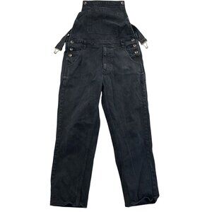 BDG Womens Bib Denim Overalls Size 31W Black Straight Leg Classic Casual Y2K
